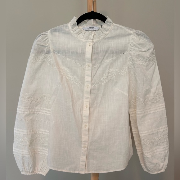 Paris Atelier & Other Stories Embroidered Puff Sleeve
Blouse. 100% Cotton. Sz. 2 - Picture 5 of 10